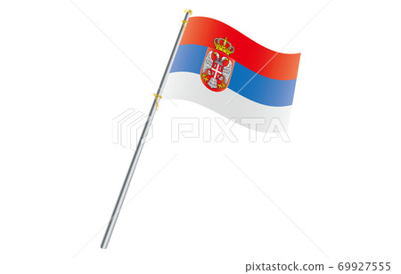 Flag of the New World 2: 3 Ver Gradation Wave Pole Serbia 69927555