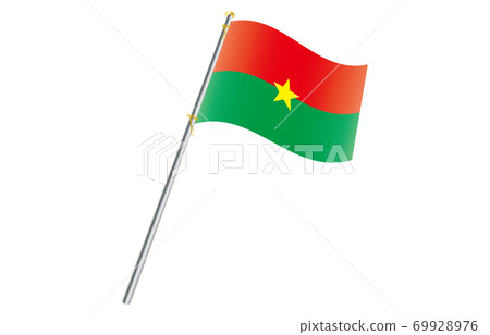 Flag of the New World 2: 3 Ver Gradation Wave Pole Burkina Faso 69928976