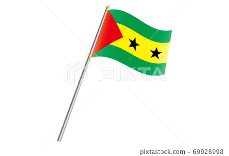 Flag of the New World 2: 3 Ver Gradation Wave Pole Sao Tome Principe 69928998