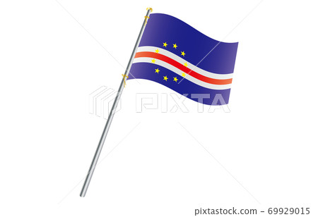 Flag of the New World 2: 3 Ver Gradation Wave Pole Cape Verde 69929015