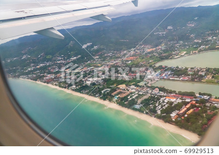 White sand at Chaweng Beach, Koh Samui, Thailand. After Covid had no tourists make the sea complete ecological recovery ,nature balance 69929513
