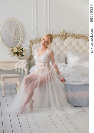 Conceptual wedding, the morning of the bride in the European style. Conceptual wedding, the morning of the bride in the European style. 69929529