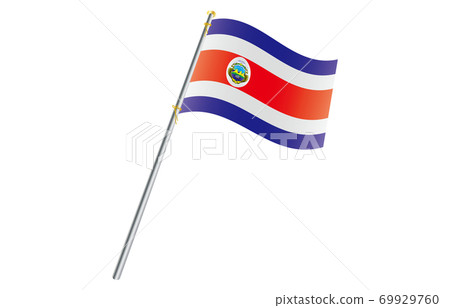 Flag of the New World 2: 3 Ver Gradation Wave Pole Costa Rica 69929760