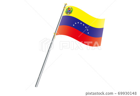Flag of the New World 2: 3 Ver Gradation Wave Pole Venezuela 69930148