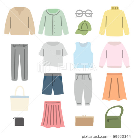 衣服時尚插畫集 衣服時尚插畫集 69930344