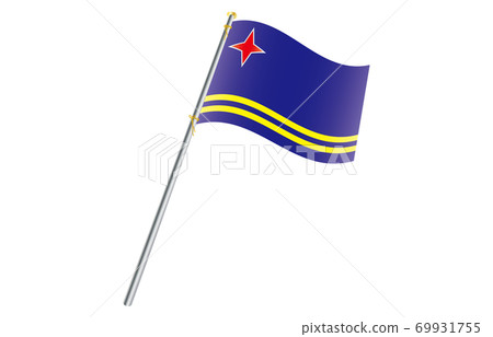 Flag of the New World 2: 3 Ver Gradation Wave Pole Aruba Flag of the New World 2: 3 Ver Gradation Wave Pole Aruba 69931755