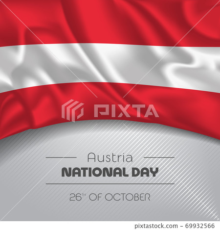 Austria happy national day greeting card, banner vector illustration 69932566