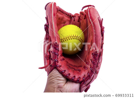 Baseball glove with ball 69933311