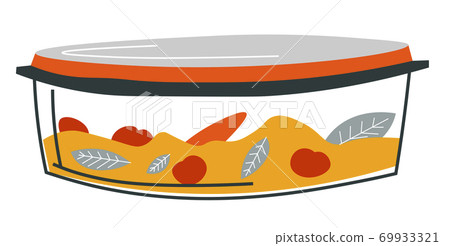 Dessert with fruits, jam or jelly with cherries Dessert with fruits, jam or jelly with cherries 69933321
