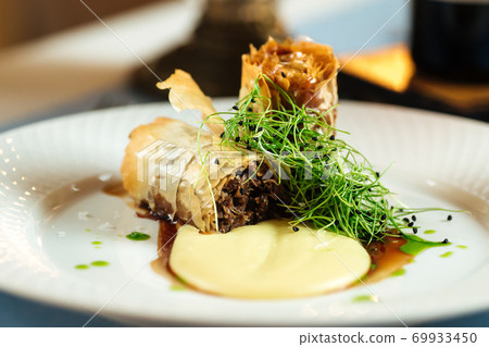 Spanish cuisine dish stewed rabo de toro oxtail Spanish cuisine dish stewed rabo de toro oxtail 69933450