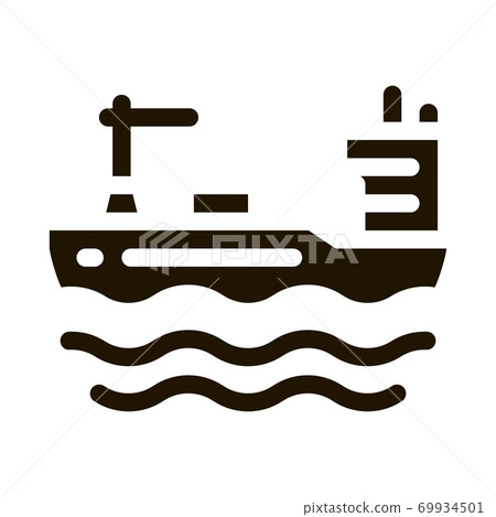 Tanker At Sea Icon Vector Glyph Illustration Tanker At Sea Icon Vector Glyph Illustration 69934501