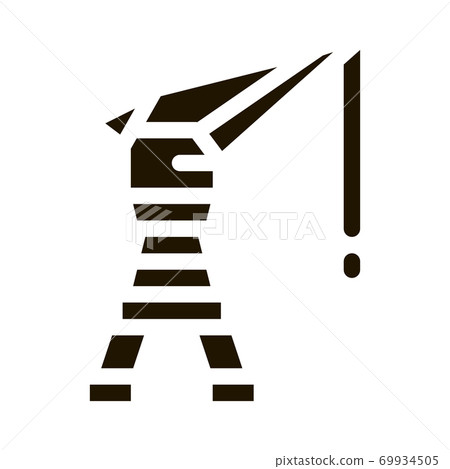 Seaport Crane Icon Vector Glyph Illustration 69934505