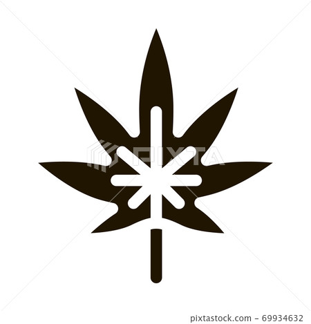 Hemp Plant Leaf Icon Vector Glyph Illustration Hemp Plant Leaf Icon Vector Glyph Illustration 69934632