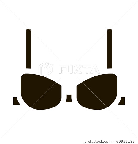 Padded Brassiere Icon Vector Glyph Illustration 69935183