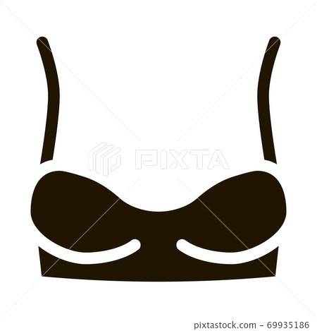 Underwire Bra Icon Vector Glyph Illustration 69935186