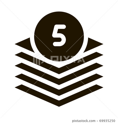 Five Layers Icon Vector Glyph Illustration - Stock Illustration ...