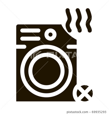 Broken Washer Icon Vector Glyph Illustration 69935293