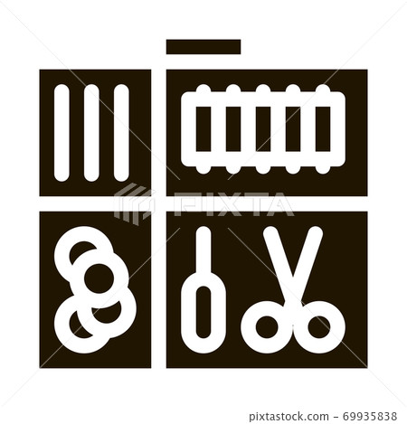 Sewing Kit Case Icon Vector Glyph Illustration 69935838