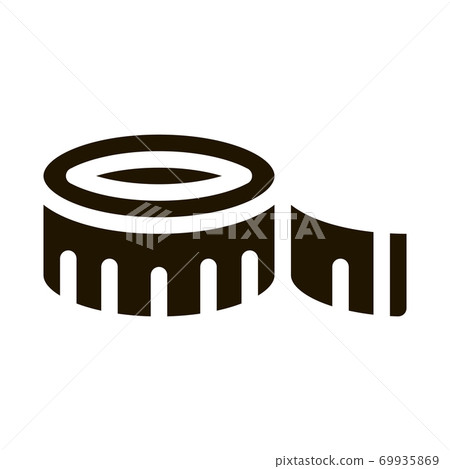 Sewing Meter Icon Vector Glyph Illustration Sewing Meter Icon Vector Glyph Illustration 69935869