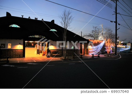 Kishi Station for winter illuminations Wakayama Electric Railway Kishigawa Line Kishi Station for winter illuminations Wakayama Electric Railway Kishigawa Line 69937040