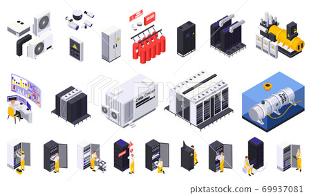 Isometric Data Center Set Isometric Data Center Set 69937081