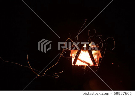 Trajectory of flame Trajectory of flame 69937605
