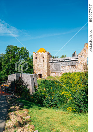 Castle Of The Livonian Order, ruins in Sigulda, Latvia Castle Of The Livonian Order, ruins in Sigulda, Latvia 69937747