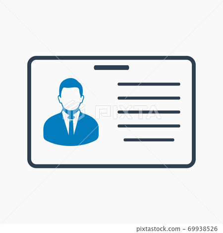 Identification card icon. Flat style vector EPS. 69938526