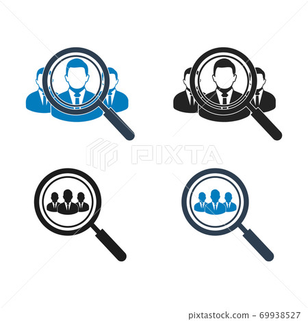 Human Resource Icon Set. Flat style vector EPS. 69938527