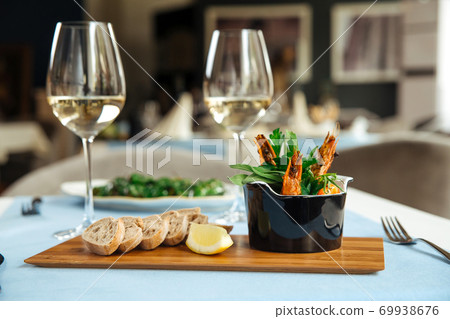 Spanish dish gambas pil-pil shrimps Spanish dish gambas pil-pil shrimps 69938676