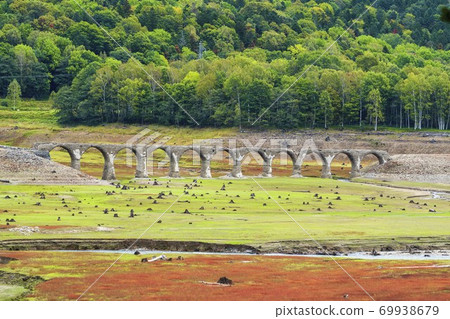 北海道上石hor呂町前國鐵四hor線Taushbetsu河大橋天文台的風景 69938679
