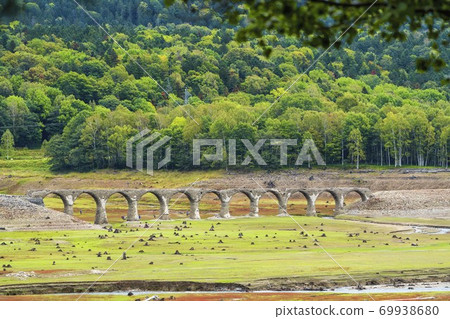 北海道上石hor呂町前國鐵四hor線Taushbetsu河大橋天文台的風景 69938680