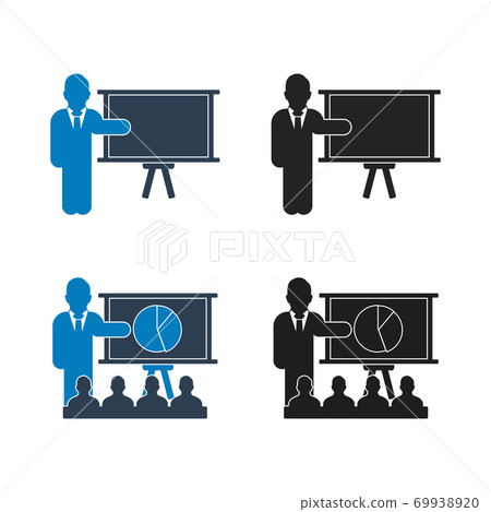 Presentation Icon Set. Flat style vector. 69938920
