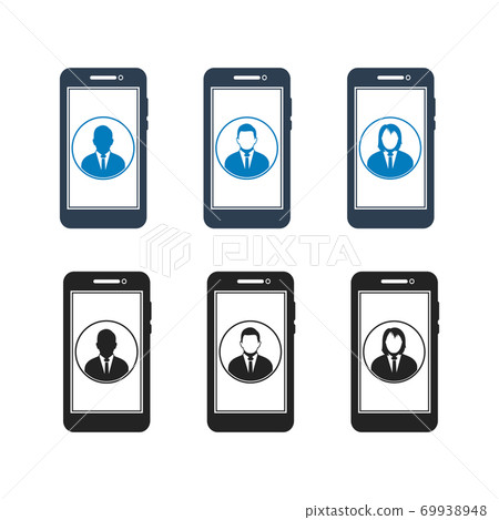 Online Business help Icon Set. Flat Style vector EPS. Online Business help Icon Set. Flat Style vector EPS. 69938948