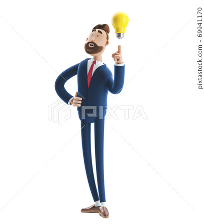3d illustration. Cartoon Businessman Billy. 69941170