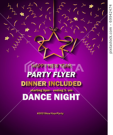 2021 Happy New Year background for your seasonal invitations, festive posters, greetings cards. 69942474