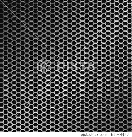 Silver perforated iron with white reflections - Vector Silver perforated iron with white reflections - Vector 69944452
