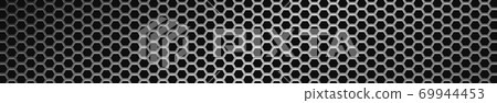 Silver perforated iron with white reflections - Vector 69944453