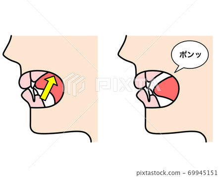 Tongue popping illustration 69945151