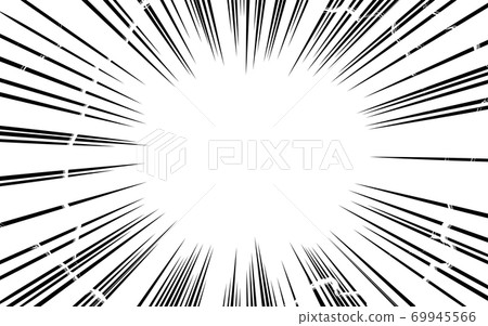 卡通風格背景素材：集中線和閃電效果 69945566