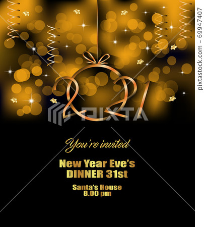 2021 Happy New Year background for your seasonal invitations, festive posters, greetings cards. 2021 Happy New Year background for your seasonal invitations, festive posters, greetings cards. 69947407