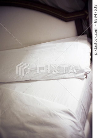 Open bed with bed sheets off Open bed with bed sheets off 69947638