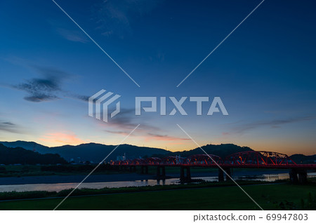 高知縣四萬十市四萬十川大橋(明月大橋) 高知縣四萬十市四萬十川大橋(明月大橋) 69947803