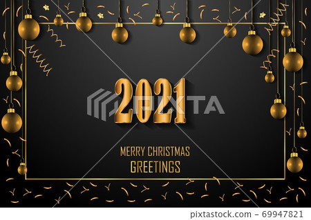 2021 Merry Christmas background for your seasonal invitations, festival posters, greetings cards. 69947821