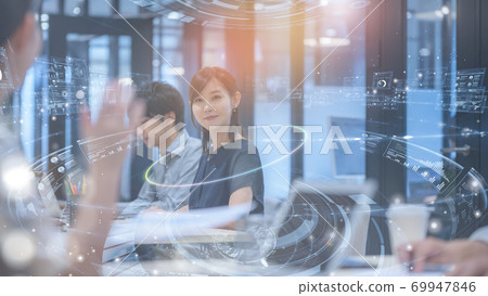 Business scene in a shared office Business scene in a shared office 69947846