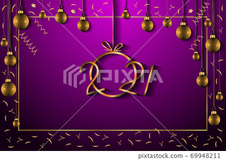 2021 Happy New Year Background for your seasonal flyers and greetings card or Christmas invitations. 69948211