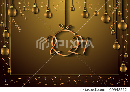 2021 Happy New Year Background for your seasonal flyers and greetings card or Christmas invitations. 69948212