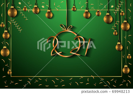 2021 Happy New Year Background for your seasonal flyers and greetings card or Christmas invitations. 2021 Happy New Year Background for your seasonal flyers and greetings card or Christmas invitations. 69948213