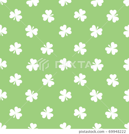 Seamless pattern with three-leaf clover 69948222