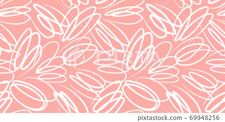 Abstract curls background. Seamless pattern with swirled lines. 69948256